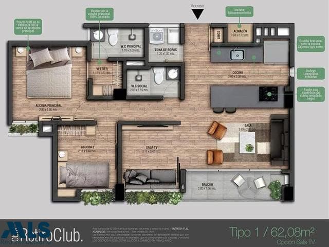 Apartamento en venta en V. Pantanillo (el, Oriente Antioqueño, El Retiro — foto 1 de 24