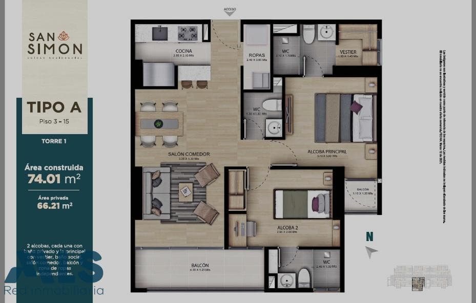 Apartamento en venta en San Antonio De Pereira, Oriente Antioqueño, Rionegro — foto 1 de 17