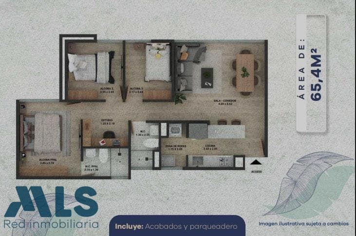 Apartamento en venta en Urbano, Oriente Antioqueño, El Carmen — foto 1 de 9
